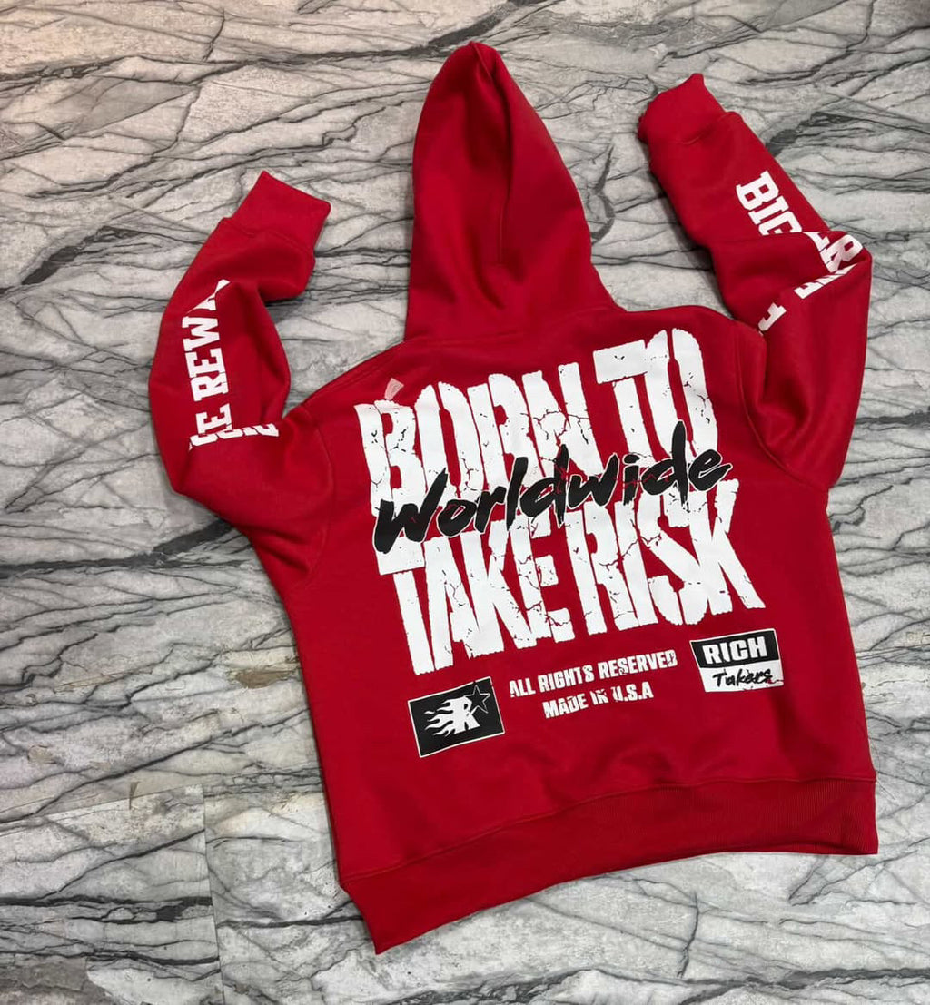 Risk tak3rs world wide hoodie
